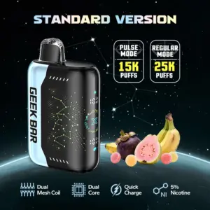 Extreme sour candy flavor with sharp citrus punch — 강렬한 사워 캔디 산미를 그대로 느낄 수 있는 Geek Bar Pulse X Sour Fcuking Fab 5% 디바이스.