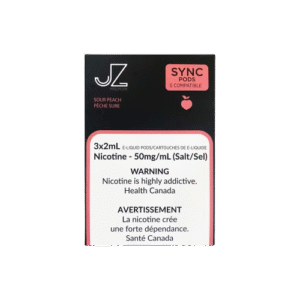 Candy-bright peach sweetness balanced with crisp sour clarity — 새콤달콤한 분위기와 과즙감이 담긴 STLTH Sour Peach 시각 이미지.