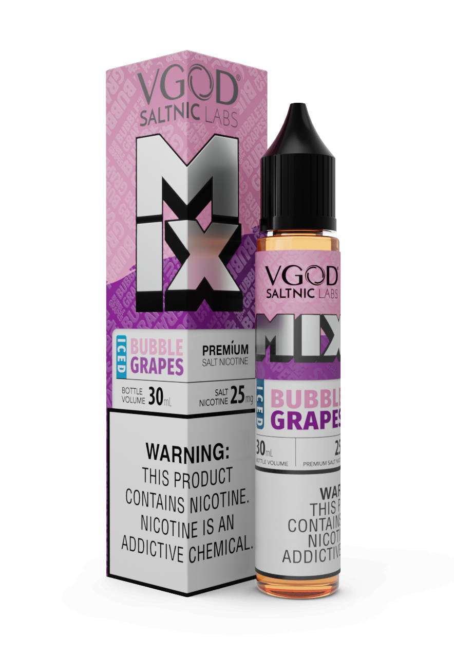 VGOD Mix Iced Bubble Grapes Saltnic E-Liquid (50MG)