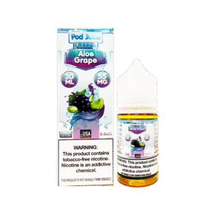 Frozen aloe grape mix 시원한 포도와 알로에 감성이 담긴 Pod Juice Aloe Grape Freeze 패키지 이미지.