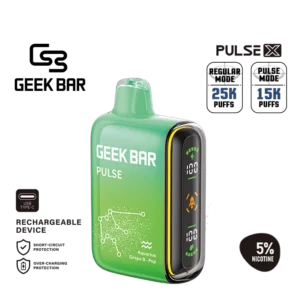Bold grape candy sweetness with clean smooth finish — 진한 포도 캔디 풍미와 깔끔한 베이핑을 느낄 수 있는 Geek Bar Grape B Pop 5% 디스포저블 베이프.