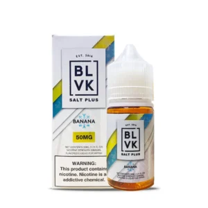 BLVK Salt Banana Ice 5% — 블랙유니콘 바나나 아이스 솔트닉, creamy banana menthol e-liquid.