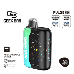 긱바 펄스 X ATL 민트 일회용 전자담배 | 5% 고농도 솔트 니코틴 | 강한 타격감 멘솔 베이프 | 25