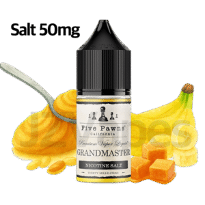 Layered dessert cream profile with smooth finish — 크리미한 디저트 풍미가 겹겹이 이어지고 마무리가 정돈된 Five Pawns Grandmaster 솔트닉 5% 액상.