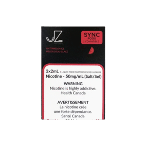 Refreshing watermelon chill flavor with clean aftertaste — 레드·그린 그라데이션이 강조된 Watermelon Ice 박스 디자인.