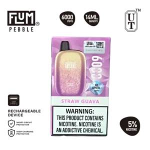 Flum Pebble Straw Guava 5% Disposable Vape