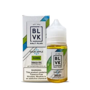 BLVK Salt Sour Apple Ice 5% — 블랙유니콘 사워 애플 아이스 솔트, sour apple menthol e-liquid.