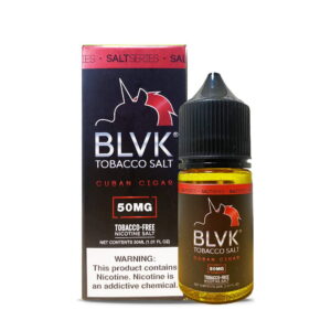 BLVK Salt Cuban Cigar 5% — 블랙유니콘 쿠반 시가 솔트닉, bold cigar e-liquid.