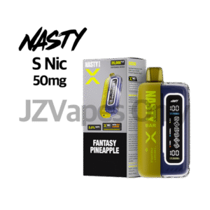 Nasty Bar X 20000 Fantasy Pineapple Disposable Vape (5%) — 달콤하고 톡 쏘는 파인애플 소다 flavor, 시원한 menthol cooling과 tropical vibe이 조화된 high nicotine 베이프. 20,000 puff long-lasting device, popular in Korea for its fizzy and refreshing taste.